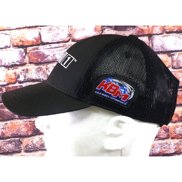 Mobil 1 Kyle Busch Motorsports Black Mesh Trucker Hat With KBM Logo - Picture 4 of 6